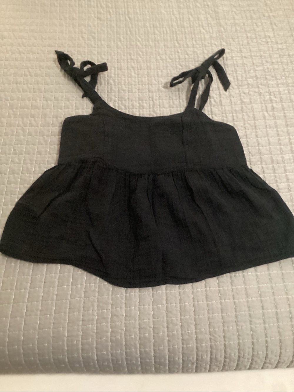 Old Navy Black Tie-Shoulder Tank Top